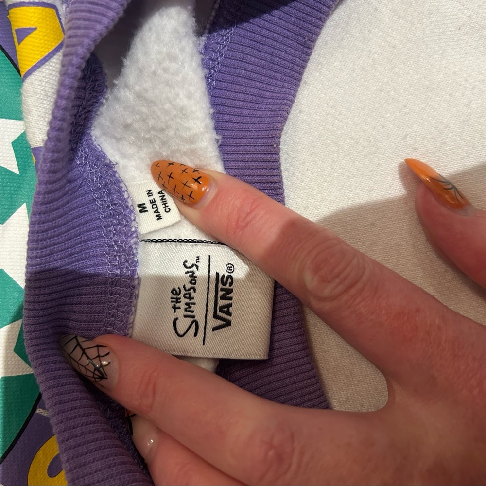 🦋Vans x Simpsons🦋Baseball Tee Style Raglan Graphic Sweatshirt - Picture 5 of 5